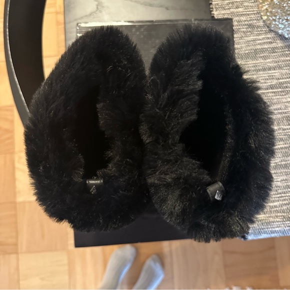 Sam Edelman “Oleana” Black Leather Fur Boots Sz 8 - Picture 11 of 12